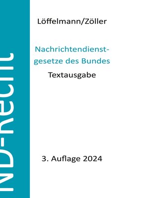 cover image of Nachrichtendienstgesetze des Bundes